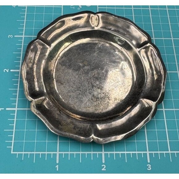 Vintage 950 Silver Emma Pasaje Alameda Trinket Tray 40.5 grams 3 1/2